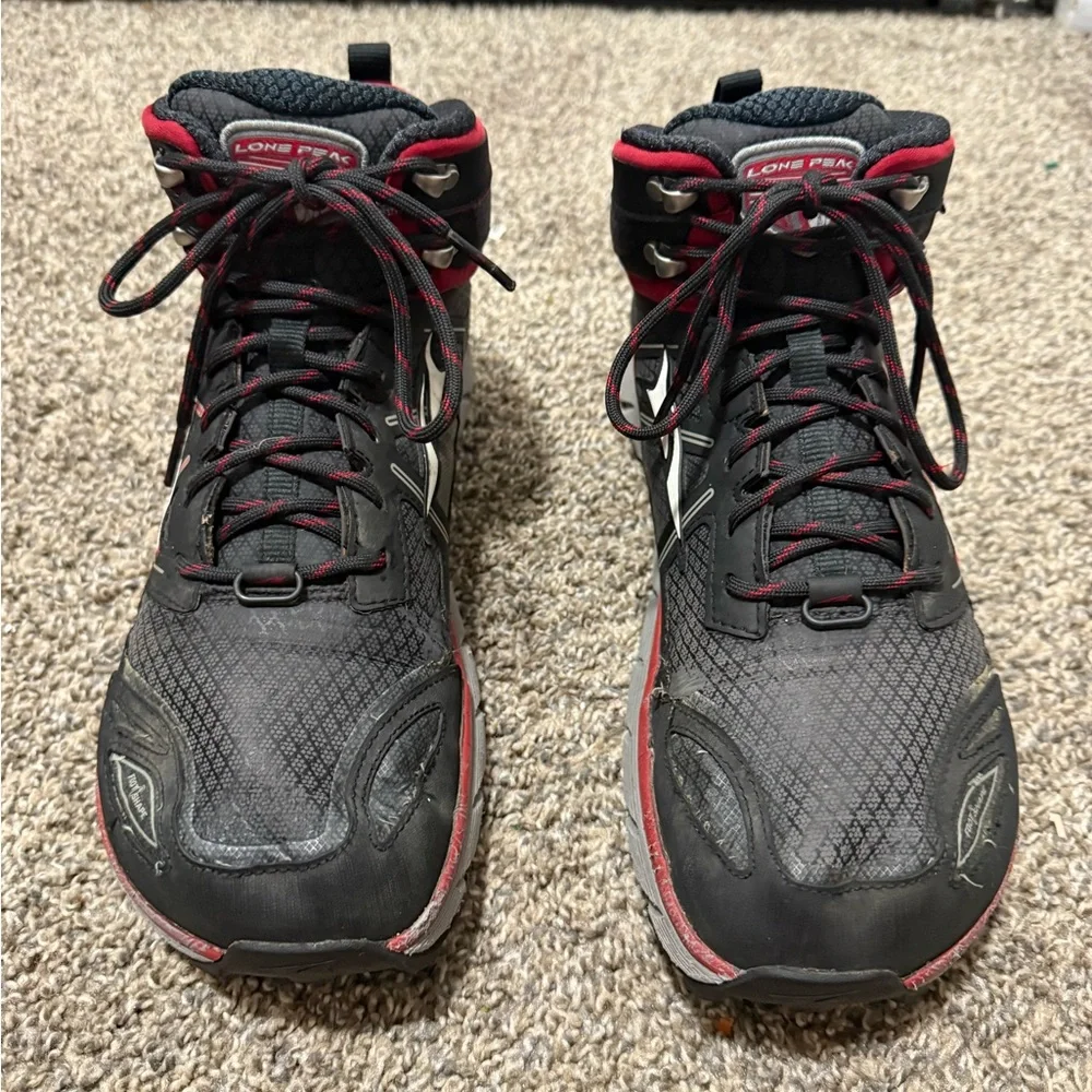 Altra lone peak 3.0 Men's Black and Red Athletic Trail Shoes - Picture 3 of 8